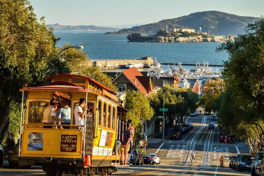 Seilbahnen in der Innenstadt von San Francisco